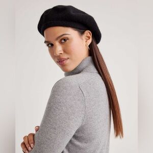 Quince Elegant Black Beret